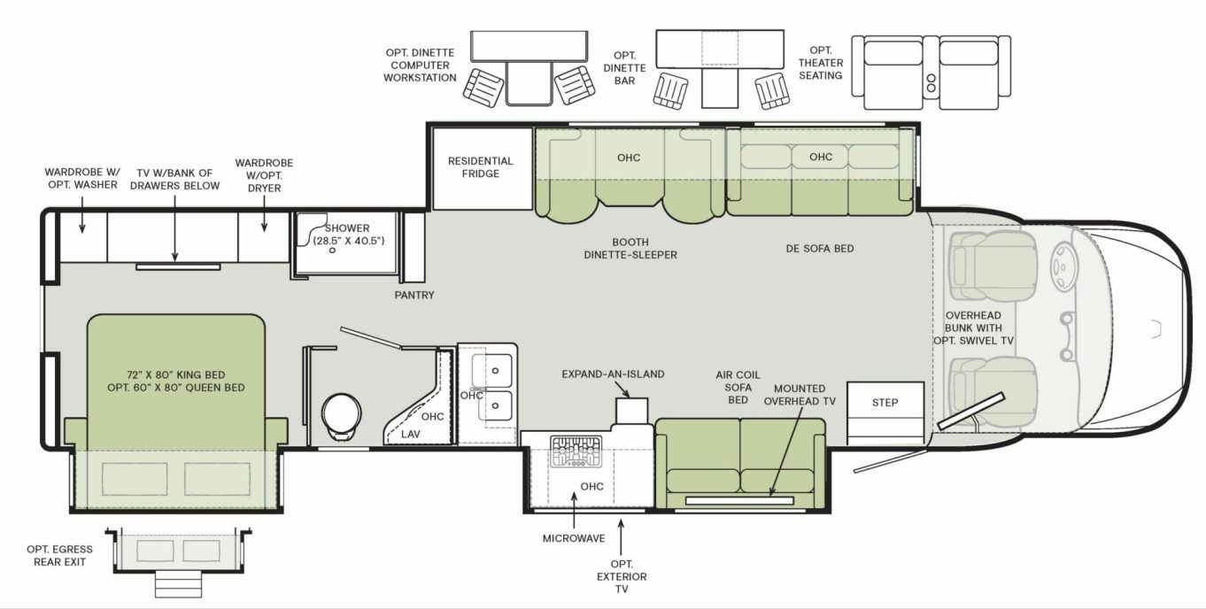 2024 Tiffin Motorhomes Allegro Bay 38AB Floorplan Image